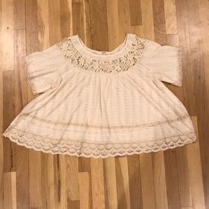 Free People flowy cream top
